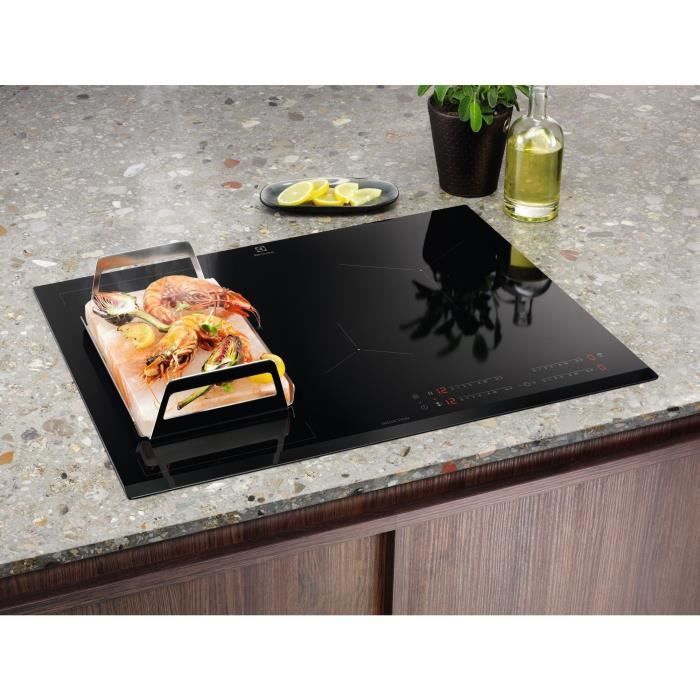 Plaque a induction - ELECTROLUX - 4 foyers - 71 x 52 cm - EIV734 - Noir