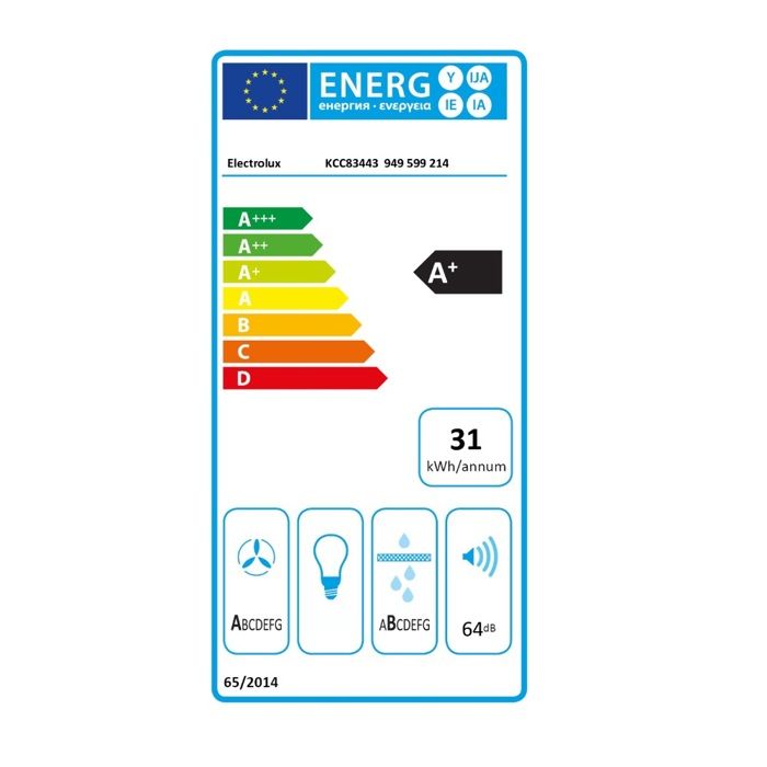 Plaque de cuisson aspirante a induction - ELECTROLUX - 4 foyers - 78 x 52 cm - KCC83443