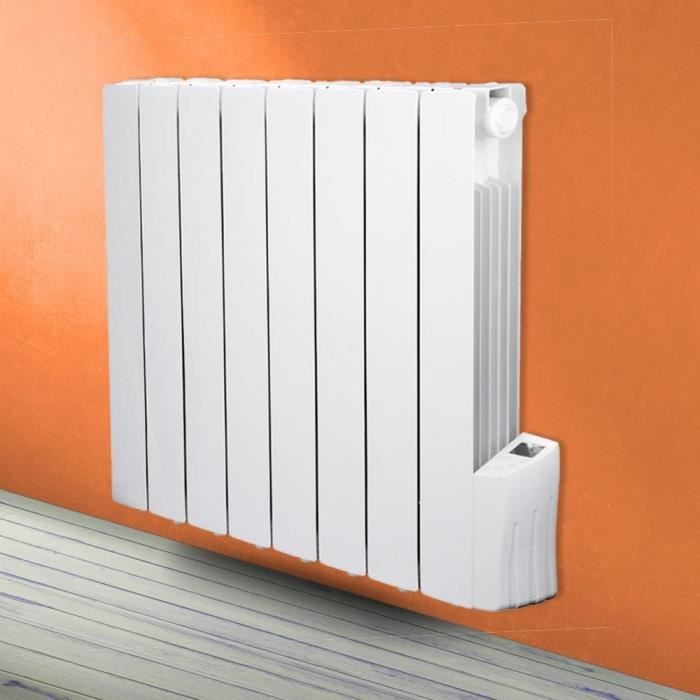 Radiateur électrique a inertie fluide - 1200W - WARM TECH - 230V - Jusqu'a 50m3 - Blanc