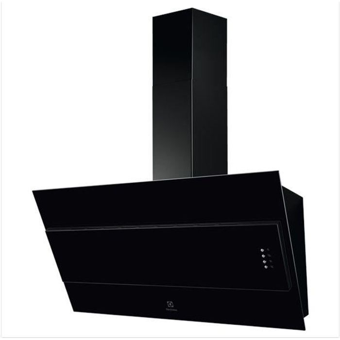 Electrolux Hotte inclinÈe - 90 cm (L) - Èvacuation ou recyclage- 66dB max - 3 vitesses - Noir - LFV319K