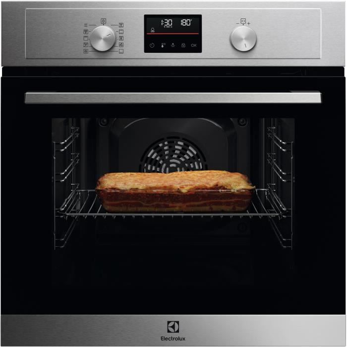 Four encastrable multifonction pyrolyse - ELECTROLUX - COH4P06BX3 - Inox - Anti-trace - Porte froide - 25 programmes de cuisson