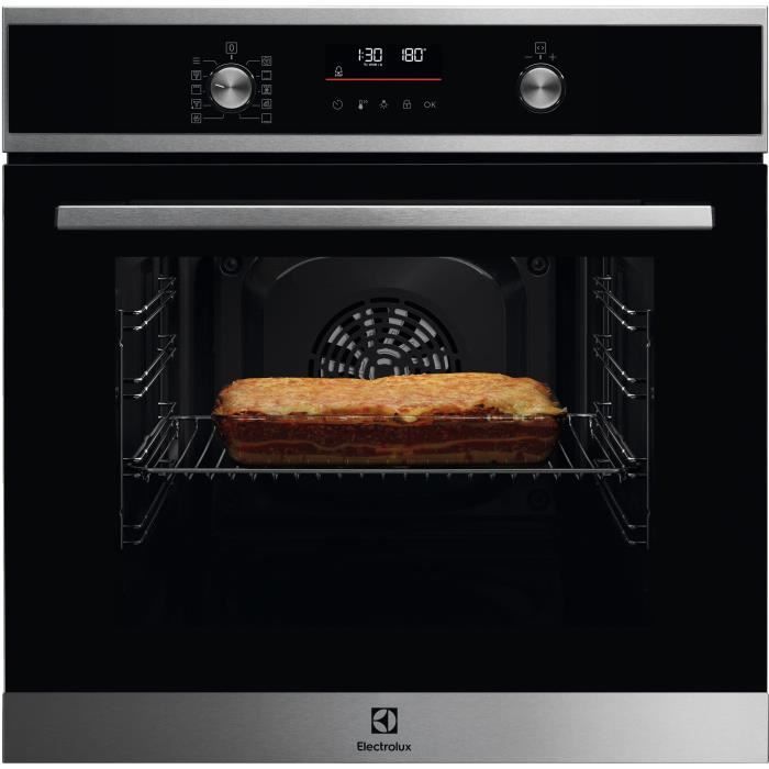 Four ELECTROLUX EOF6P56BX - Chaleur tournante pulsée - Pyrolyse - Porte froide - 25 recettes pré-programmées