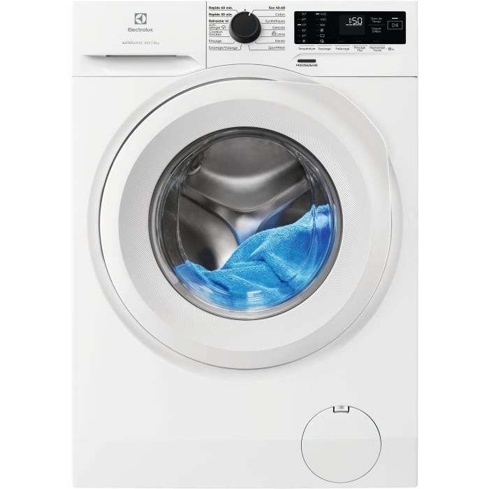 Lave-linge hublot ELECTROLUX EWF0914A2 - 9 kg - Eco Inverter - L60cm - 1400 trs/min - Classe A - Vapeur - Blanc