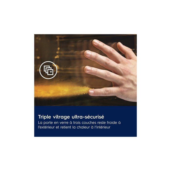 Four Pyrolyse - Chaleur tournante pulsée - ELECTROLUX EOF8P08X - 99 recettes automatiques - Interface tactile - Porte froide