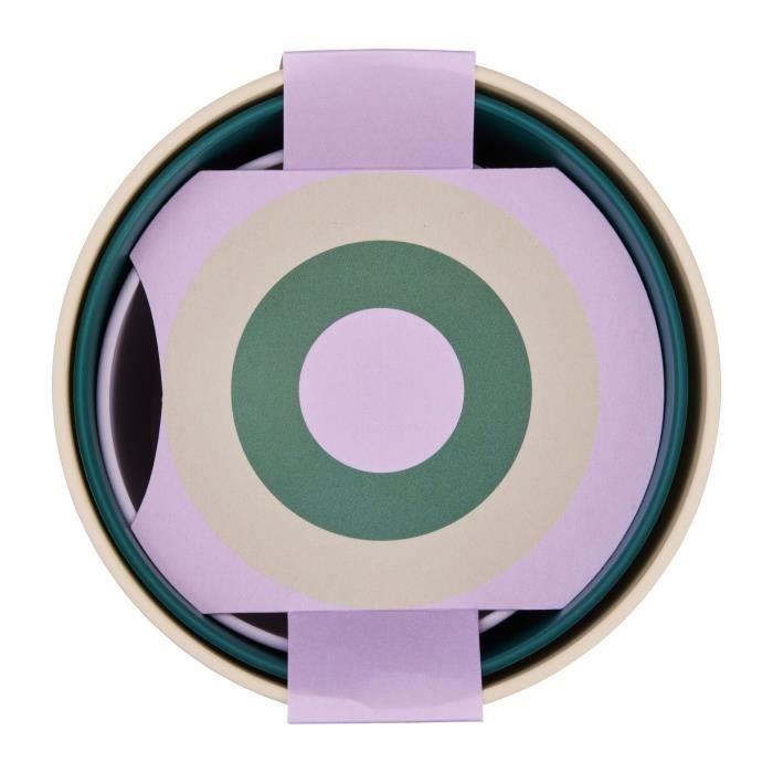 ELHO Pots de fleur Lex Pott - Set 14 cm - Blanc Vert Violet - L 14 x W 13.8 x H 12 cm - Intérieur - 100% recyclé