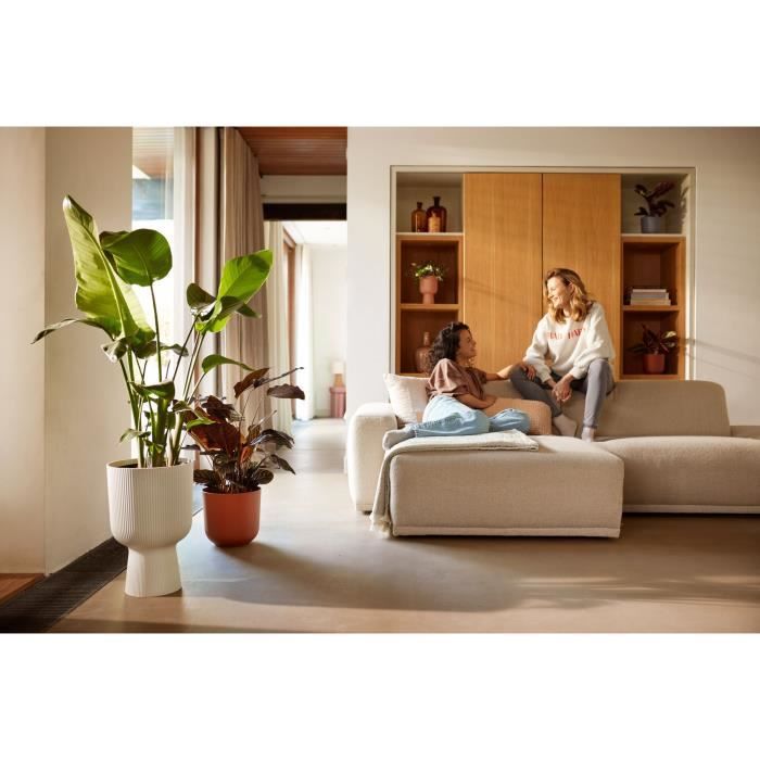 ELHO Pot de fleurs Vibes Fold Coupe - Blanc - Ø 29.5 x H 45 cm - Intérieur - 100% recyclé