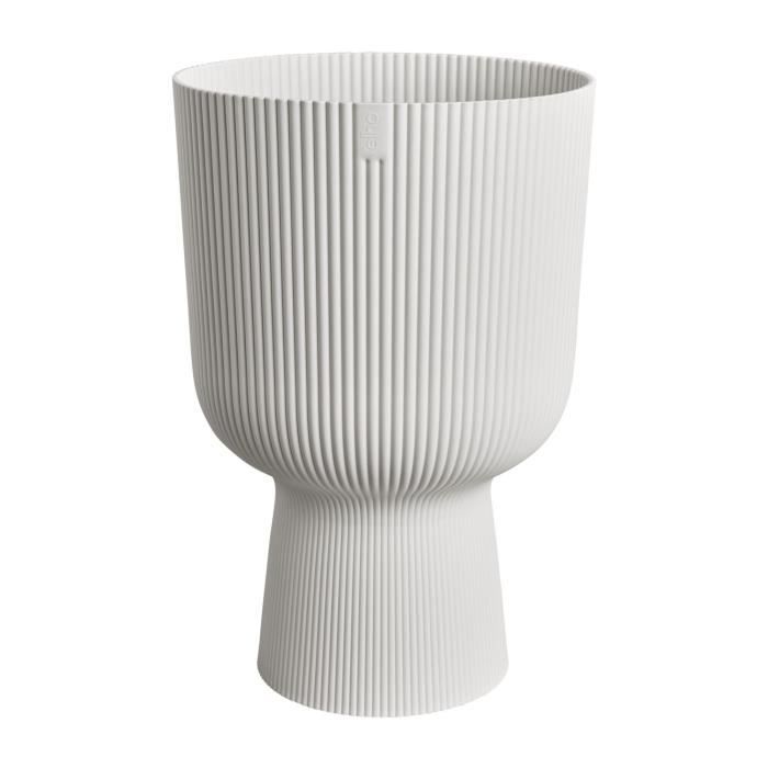 ELHO Pot de fleurs Vibes Fold Coupe - Blanc - Ø 29.5 x H 45 cm - Intérieur - 100% recyclé