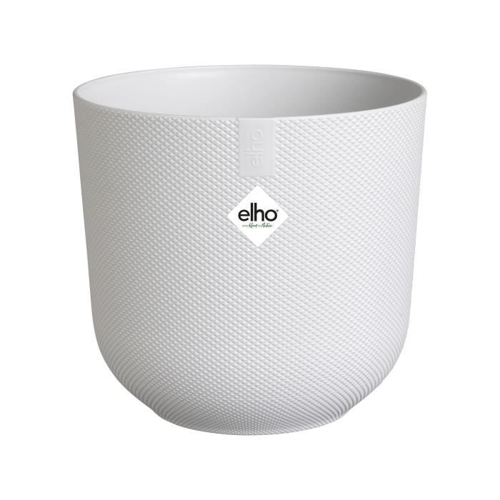 ELHO Pot de fleurs Jazz Rond - Blanc - Ř 26 x H 24 cm - Intérieur - 100% recyclé
