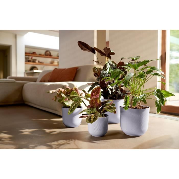 ELHO Pot de fleurs Jazz Rond - Violet - Ø 29.5 x H 27 cm - Intérieur - 100% recyclé