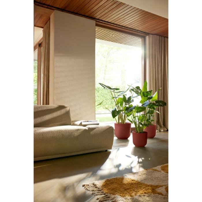 ELHO Pot de fleur Jazz Rond - Rouge - Ø 34.5 x H 32 cm - Intérieur - 100% recyclé