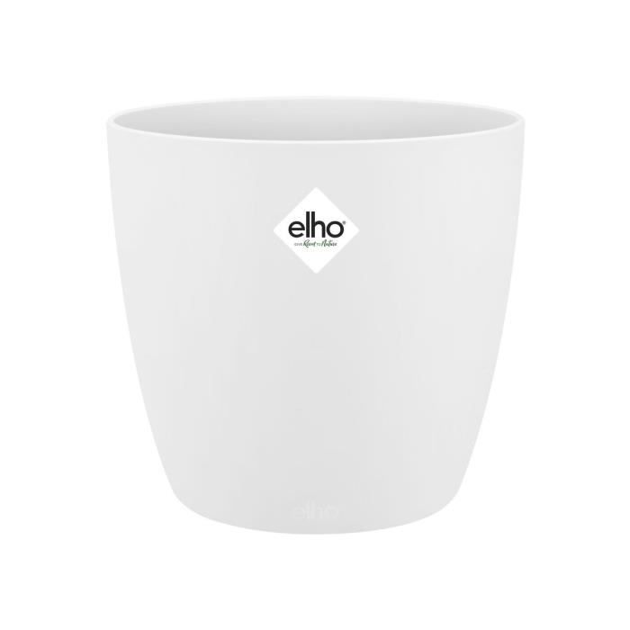 ELHO Pot de fleur BRUSSELS rond - Ø 24.3 x H 23.2 cm - Blanc