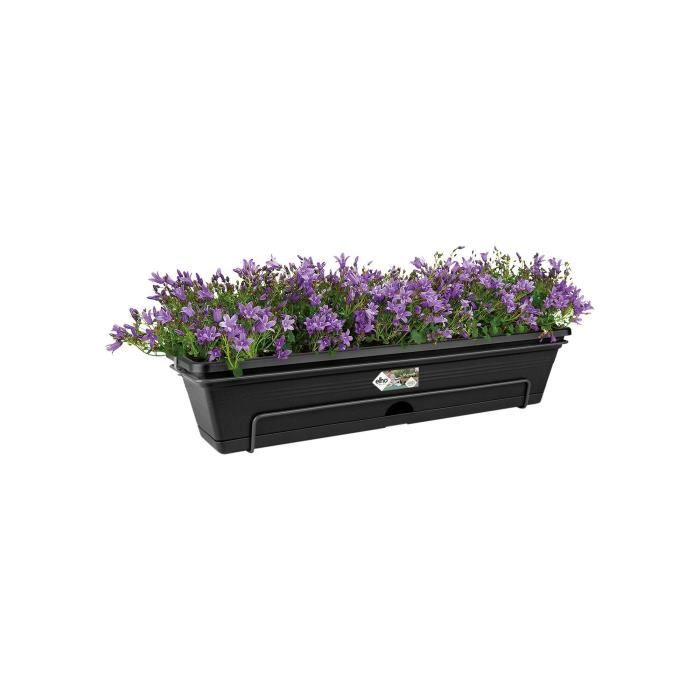 ELHO Balconniere Green Basics Allin1 - Extérieur & Balcon - L 25,7 x W 47,3 x H 16,7 cm - Vivre noir