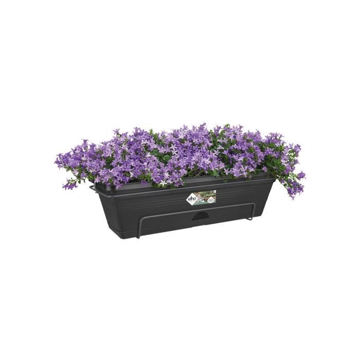 ELHO Balconniere Green Basics Allin1 - Extérieur & Balcon - L 25,7 x W 47,3 x H 16,7 cm - Vivre noir