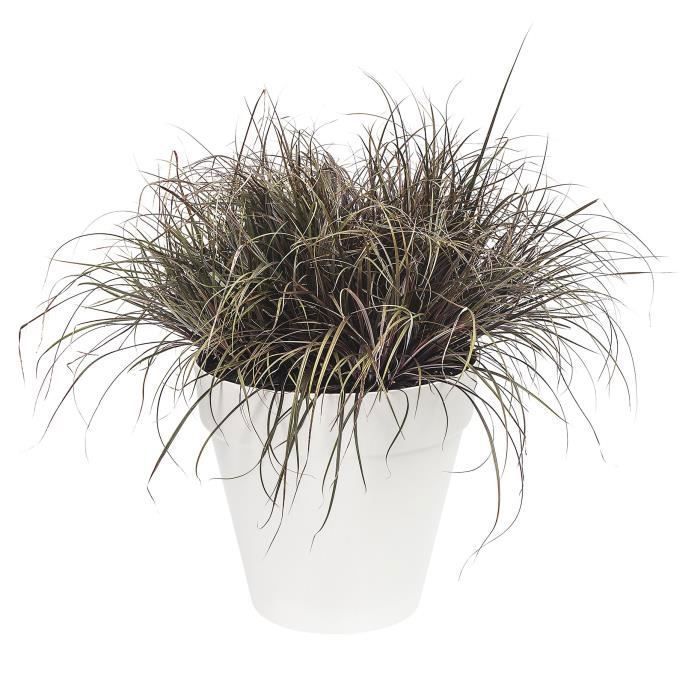 ELHO Pot de fleurs rond LOFT URBAN - 48 L - Ø 50 x H.44 cm - Blanc - Plastique