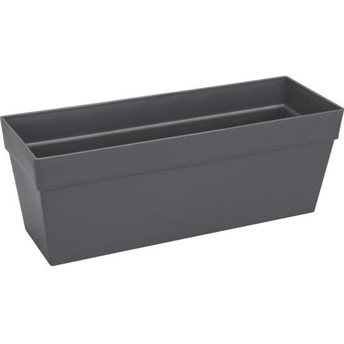 ELHO Bac a fleurs/Jardiniere Loft Urban - 49 x 17,3 x 18 cm - Gris anthracite