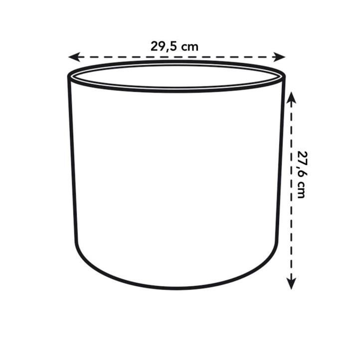 ELHO Pot de fleurs rond B.FOR Soft - Plastique - Ø29,5 x H 27,6 cm - Anthracite