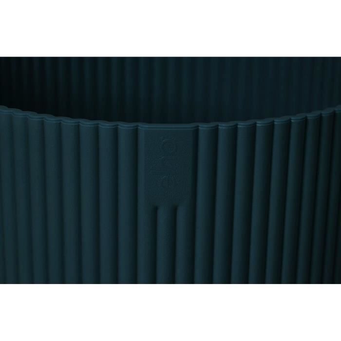 ELHO Pot de fleurs Rond VIBES - Ø22 x H20,16 cm - Plastique - Bleu Foncé