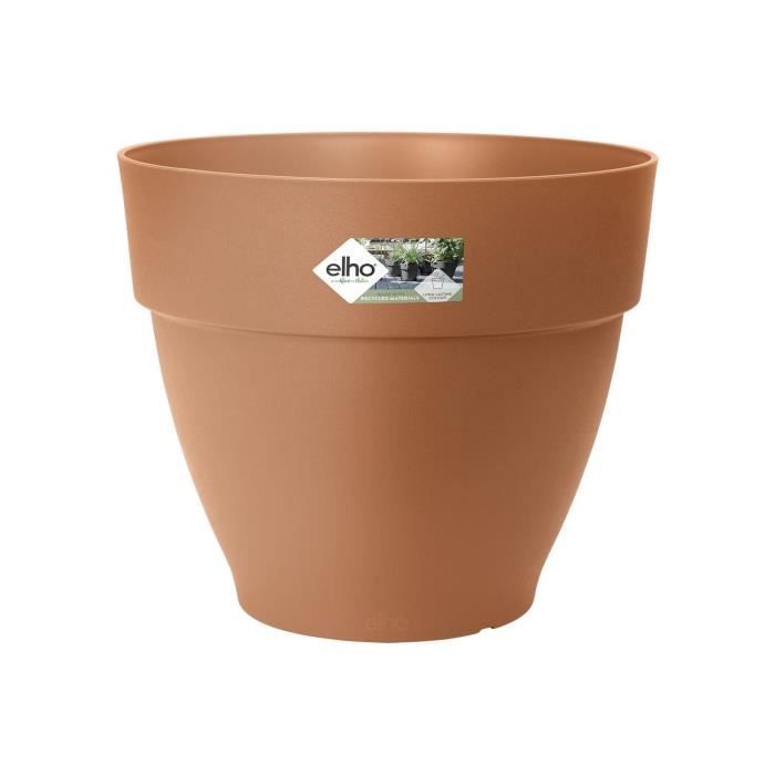 ELHO Pot de fleurs rond Vibia Campana - Ř 55 x H 47 cm - Extérieur - 100% recyclé - Marron