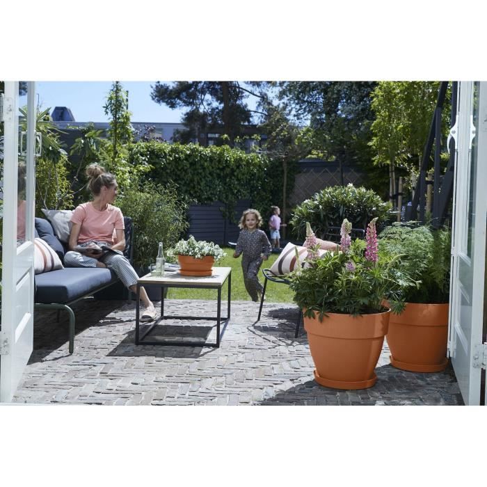 ELHO Pot de fleurs rond Vibia Campana - Ø 55 x H 47 cm - Extérieur - 100% recyclé - Marron
