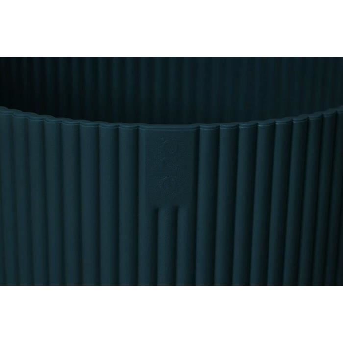 ELHO Pot de fleurs Rond Vibes Fold - Plastique - Ø29,5 X h 27,2 cm - Bleu foncé