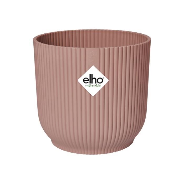 ELHO Pot de fleurs rond avec roues Vibes Fold - Ř 35 x H 32 cm - Intérieur - 100% recyclé - Rose