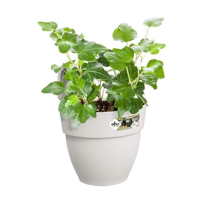 ELHO Pot de fleurs balcon Vibia Campana Easy Hanger Small - Blanc Soie - Balcon extérieur - L 24.1 x W 20.5 x H 26.5 cm