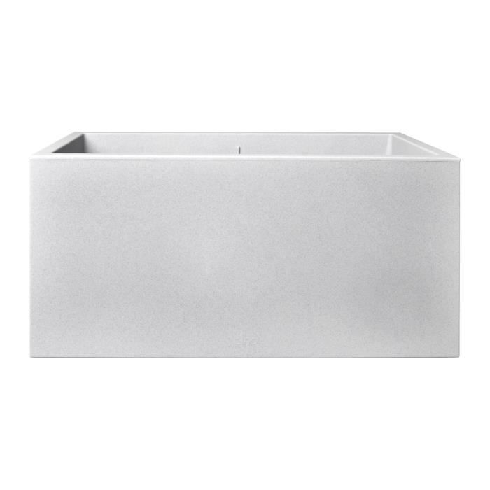 ELHO Bac a fleurs Vivo Next Long 80 - L 78 x W 39 x H 38 cm - Intérieur,Extérieur - 100% recyclé - Gris