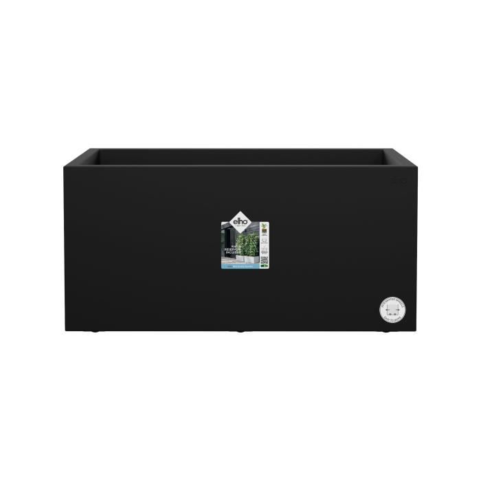 ELHO Bac a fleurs Vivo Next Long 60 - L 59 x W 30 x H 29 cm - Intérieur,Extérieur - 100% recyclé - Noir