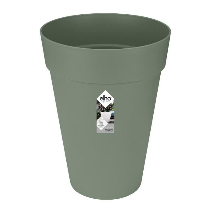ELHO Pot de fleurs Loft Urban rond Haut - Ø 34 x H 45 cm - Extérieur - 100% recyclé - Vert