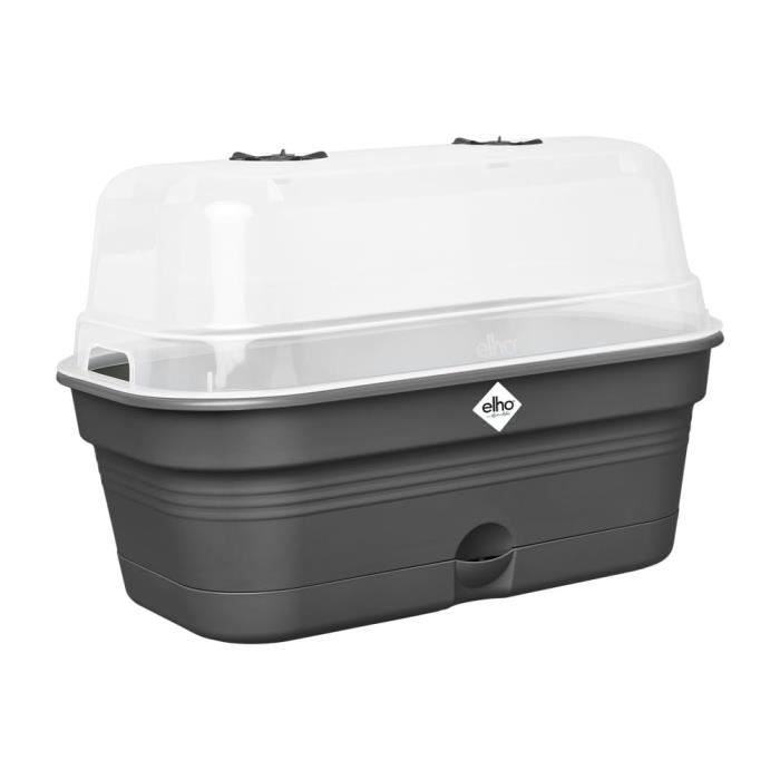 ELHO Bac a culture Green Basics Allin1 Large - L 39 x B 23 x H 15 cm - culture et récolte - 100% recyclé - Noir