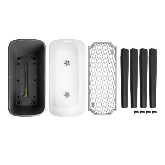 ELHO Noa Potager sur pied - L 79 x W 39 x H 94 cm - culture et récolte - 100% recyclé - Noir