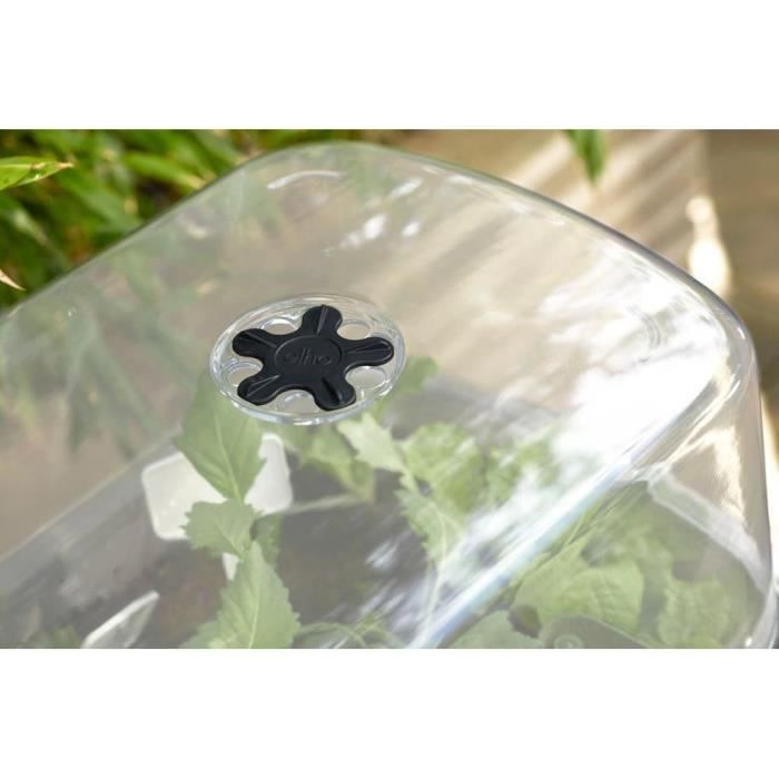 ELHO Noa Potager sur pied - L 79 x W 39 x H 94 cm - culture et récolte - 100% recyclé - Noir