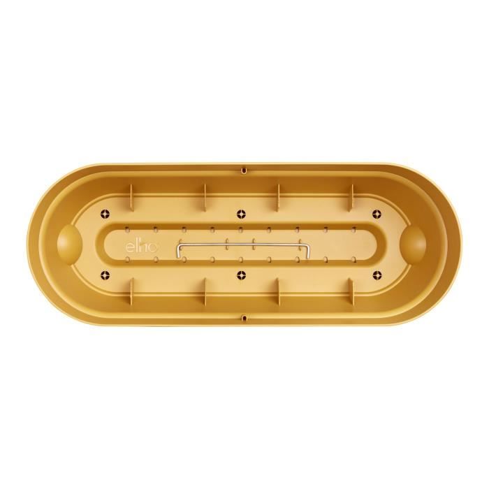 ELHO Balconniere ovale Vibia Campana - Plastique - Réservoir - 50 x 18,2 H 17 cm - Jaune Miel