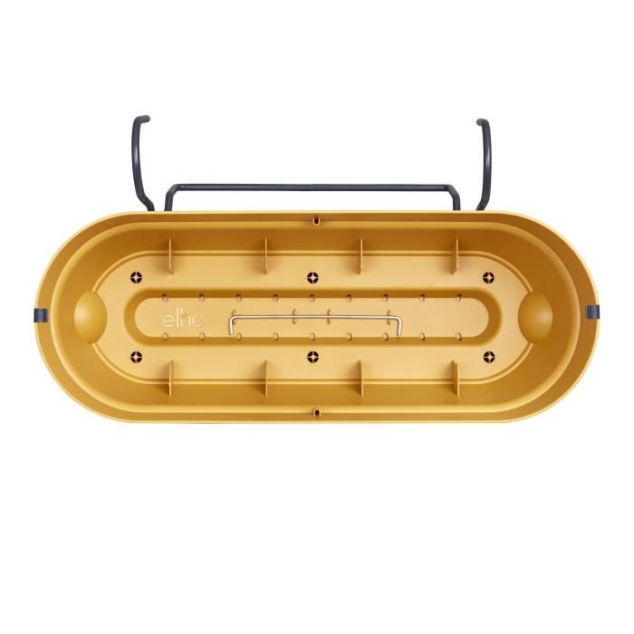 ELHO Balconniere ovale Vibia Campana Allin1 - Plastique - Réservoir - 50,4 x 26 x H17,7cm - Jaune Miel