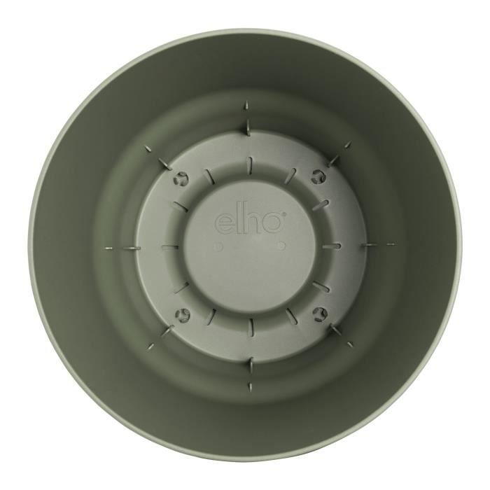 ELHO Pot de fleurs rond Greenville - Ø 55 x H 50 cm - Extérieur - 100% recyclé - Vert