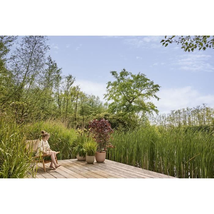 ELHO Pot de fleurs Sereh Rond 30 - Vert - Ø 29.5 x H 25 cm - 100% recyclé