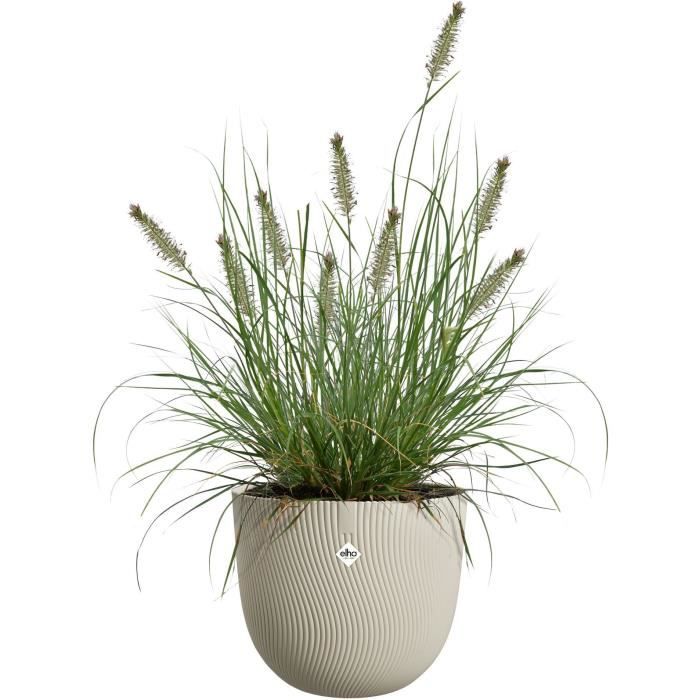 ELHO Pot de fleurs Sereh Rond 30 - Beige - Ř 29.5 x H 25 cm - 100% recyclé