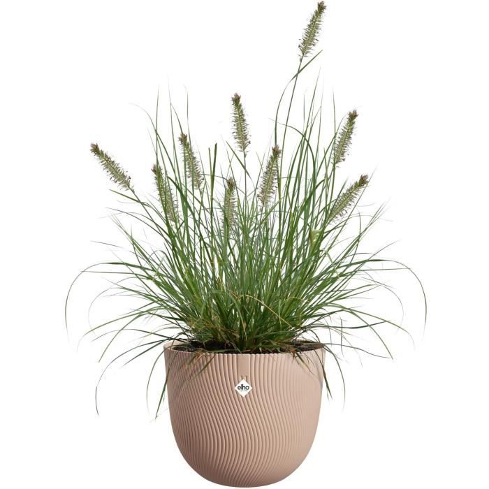 ELHO Pot de fleurs Sereh Rond 40 - Marron - Ø 39 x H 33 cm - 100% recyclé