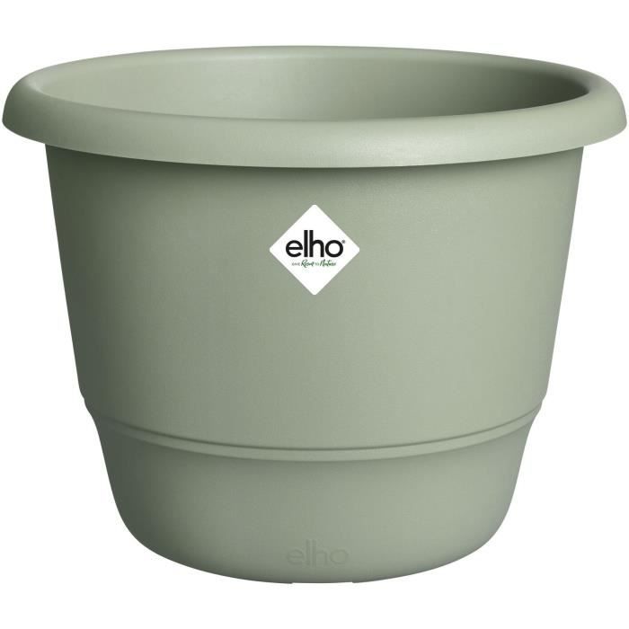 ELHO Pot de fleurs Amiga Rond 35 - Vert - Ø 34.5 x H 26 cm - Extérieur - 100% recyclé