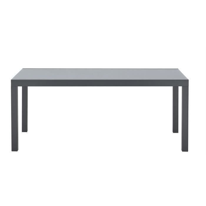 Ensemble repas de jardin 6 a 8 personnes : Table extensible 180-240 cm + 2 fauteuils + 6 chaises - Gris