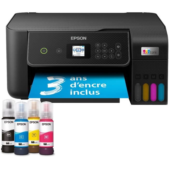 Imprimante multifonction A4 - EPSON - Ecotank ET-2870 - Wi-Fi - RÈservoirs d'encre - 3 ans d'encre inclus