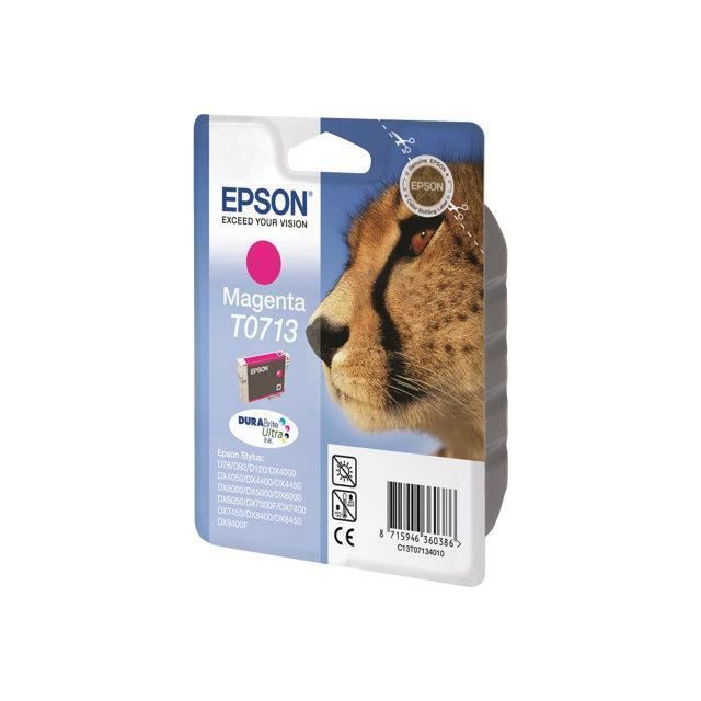 EPSON Cartouche d'encre T0713 Magenta - GuÈpard (C13T07134012)