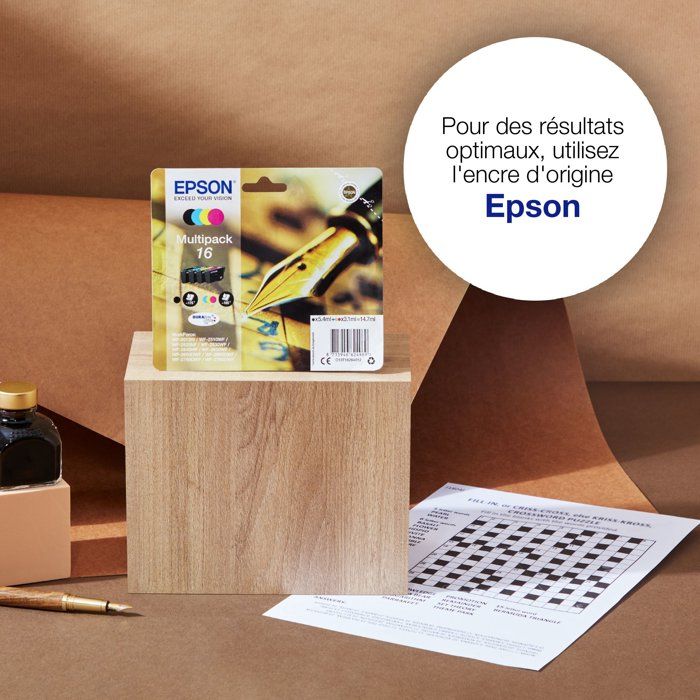 EPSON Multipack 16 XL - Stylo plume - Noir, Cyan, Jaune, Magenta (C13T16364022)