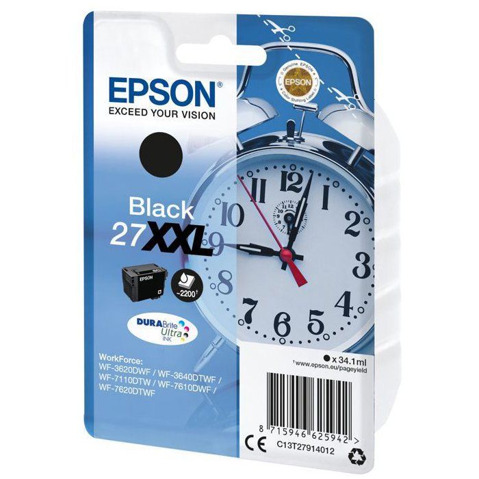 Cartouche d'encre EPSON 27 XXL noir - Tres Haute capacité 34.1ml