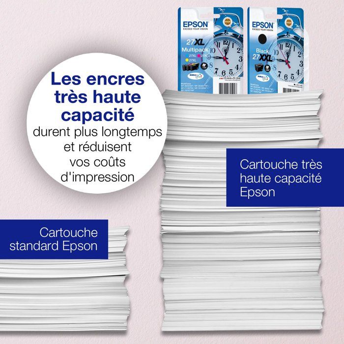 Cartouche d'encre EPSON 27 XXL noir - Tres Haute capacité 34.1ml