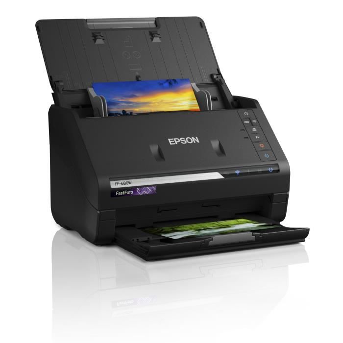 Scanner de documents EPSON FastFoto FF-680W - 600 dpi - Wifi avec bac de chargement automatique