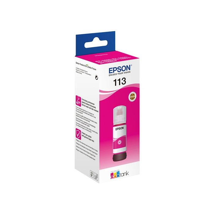 Cartouche d'encre - EPSON - 113 - Magenta - Pigment - Compatible EcoTank