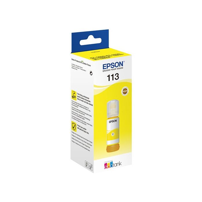 Cartouche d'encre - EPSON - 113 - Jaune - Pigment - Compatible générique