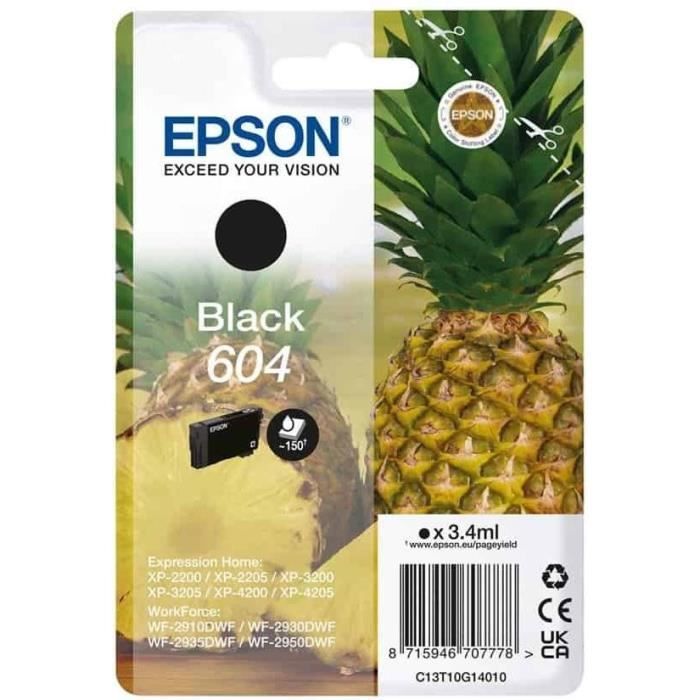 Encre - EPSON - Ananas 604 - Noir - Originale - 150 pages