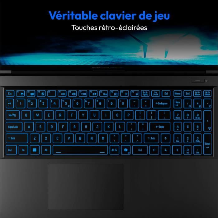 PC Portable Gamer ERAZER Crawler E50i MD62654 - Windows 11 - 15,6 FHD IPS 144Hz - RTX 4050 - Core i5-12450H - RAM 16Go - 512Go SSD
